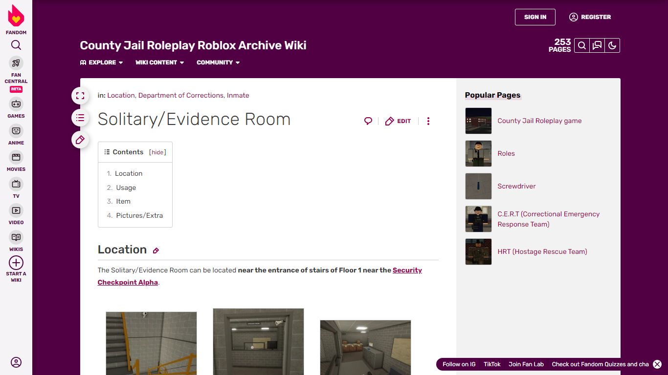 Solitary/Evidence Room - County Jail Roleplay Roblox Wiki